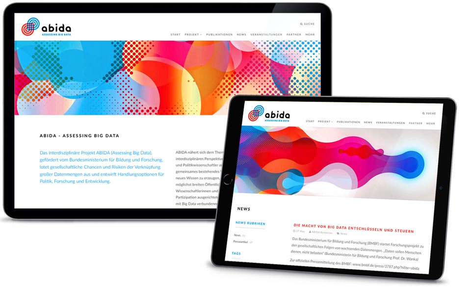 Design für das ABIDA Big Data Forschungsprojekt des KIT, der WMU und anderen Hochschulen
