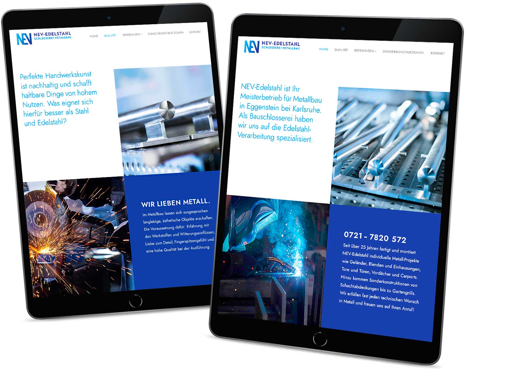 Website für NEV-Edelstahl